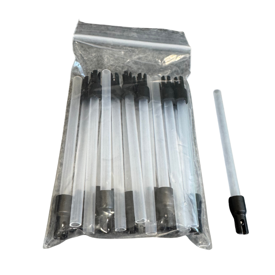 Standard flow breather tubes (straws for black tip pour spouts) pack of 20